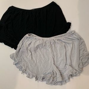 Set of 2 Brandy Melville ruffled shorts
